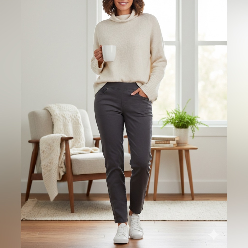Gloria Vanderbilt Gray Straight Leg Pants